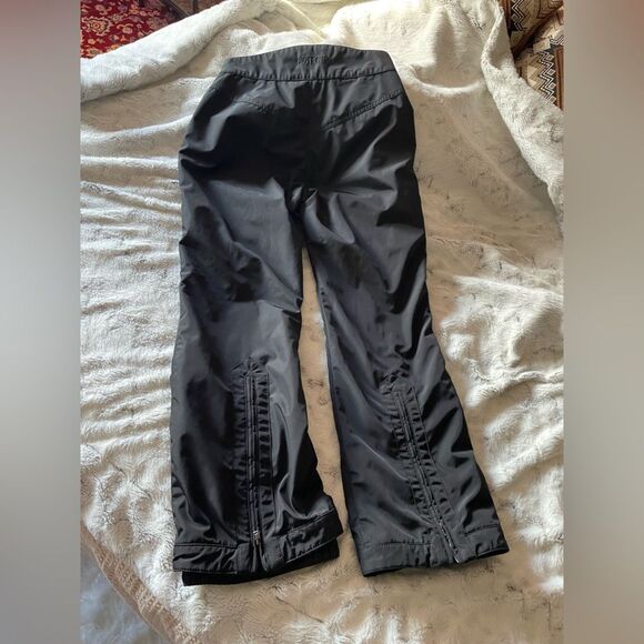Postcard vintage black Ski Pants Sz 8 (medium) board snow m - Picture 2 of 5